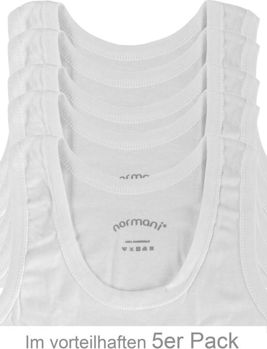Image du produit Normani 5 pièces maillot de corps homme fines côtes blanc (4XL)
