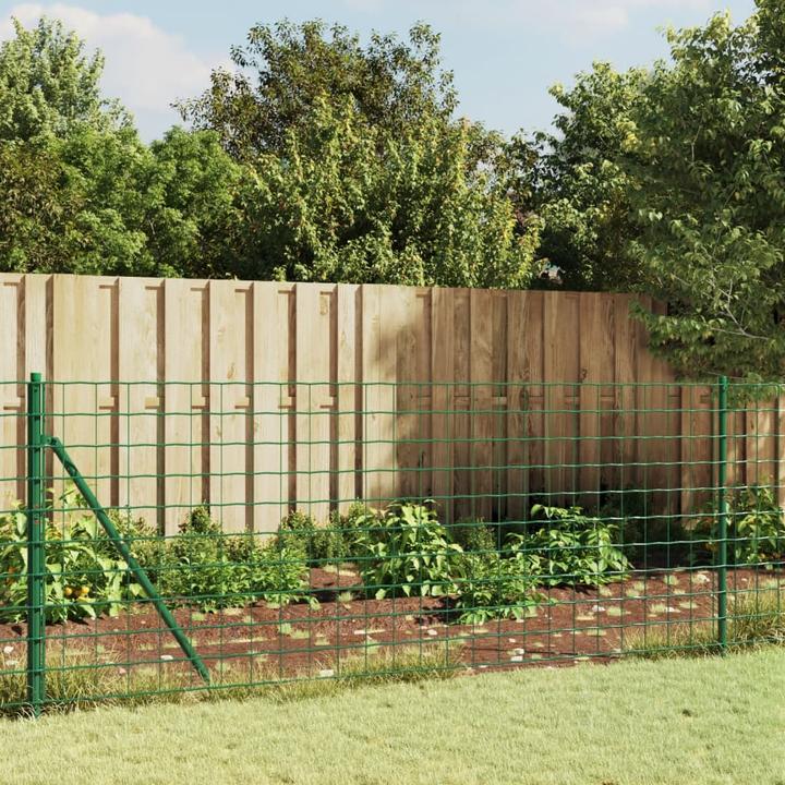 Image du produit VidaXL Clôture grillagée avec douilles de sol Clôture grillagée de jardin Vert