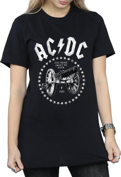 Produktbild AC/DC We Salute You Cannon Baumwolle Boyfriend TShirt (M)