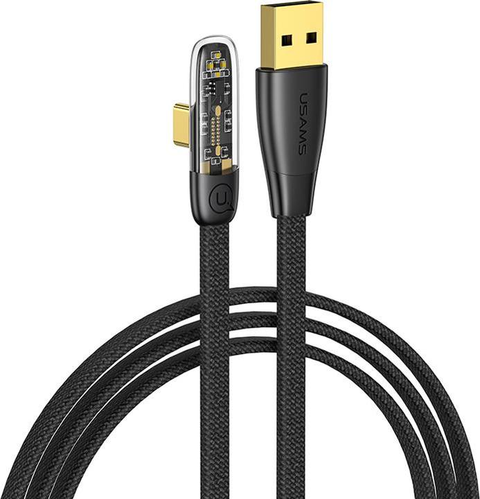 Actual product image EKO 66W USB-A to Type-C charging cable angle 90 model Iceflake 1.2m (1.20 m, USB 3.0, 66 W)