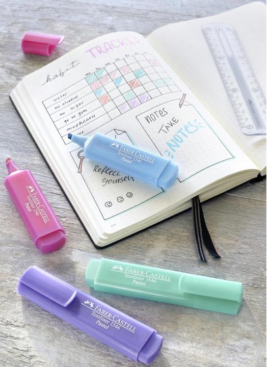 Produktbild Faber-Castell Textmarker Pastell 4er pack (Mehrfarbig, 5 mm, 4 x)
