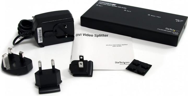 Produktbild StarTech 2 Port DVI Video Splitter mit Audio - max. 1920x1200