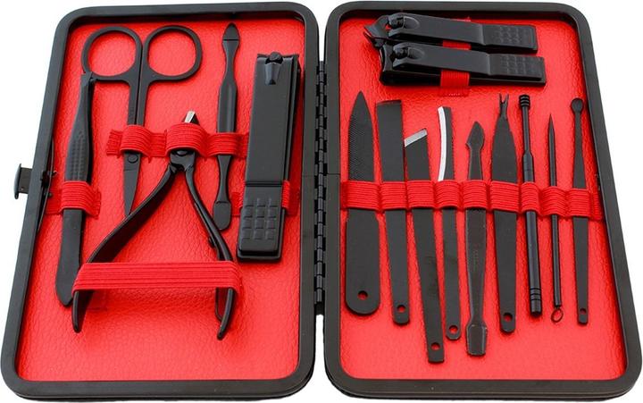 TopShine Set de manucure rouge 16 pièces