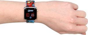 Image du produit Accutime Montre enfant LED Avengers (bleue), horloge numérique avec affichage LED de l'heure et de la (Montre numérique, 38 mm)