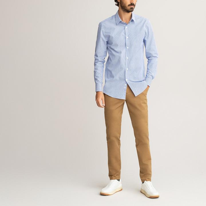 Image du produit La Redoute Collections Chemise à rayures avec col français (XL)
