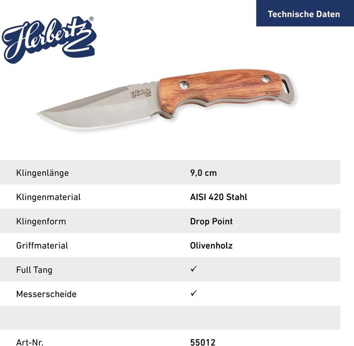 Immagine prodotto Herbertz Olive con coltello a nastro (9 cm)