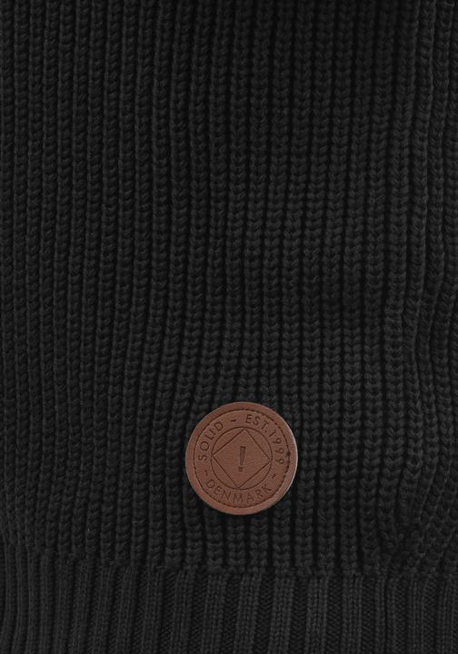 Actual product image Solid Xenos Men's Cardigan Chunky Knit Jacket With Funnel Neck Made Of 100% Cotton (S)