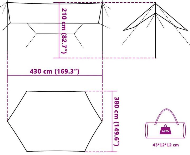 Produktbild VidaXL Tarp Wasserdicht (Tarp, 3.90 kg)