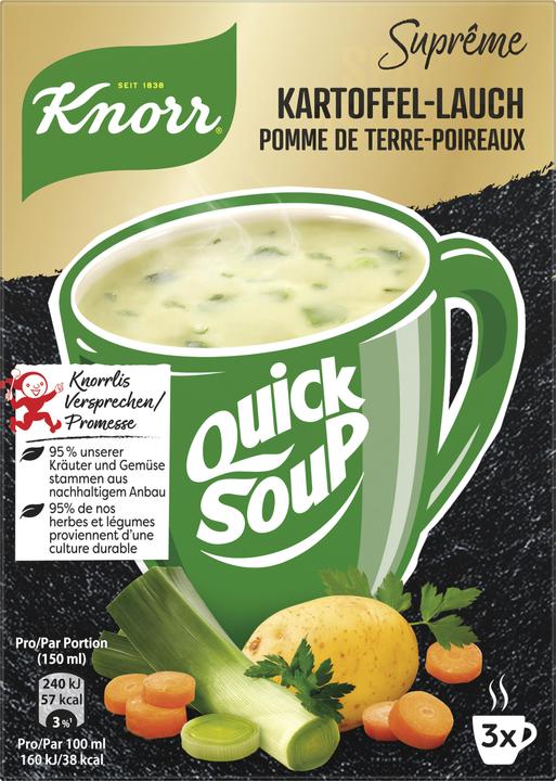 Immagine prodotto Knorr Suprême Quick Soup zuppa di patate con porro, come fresco dal giardino, preparato rapidamente
