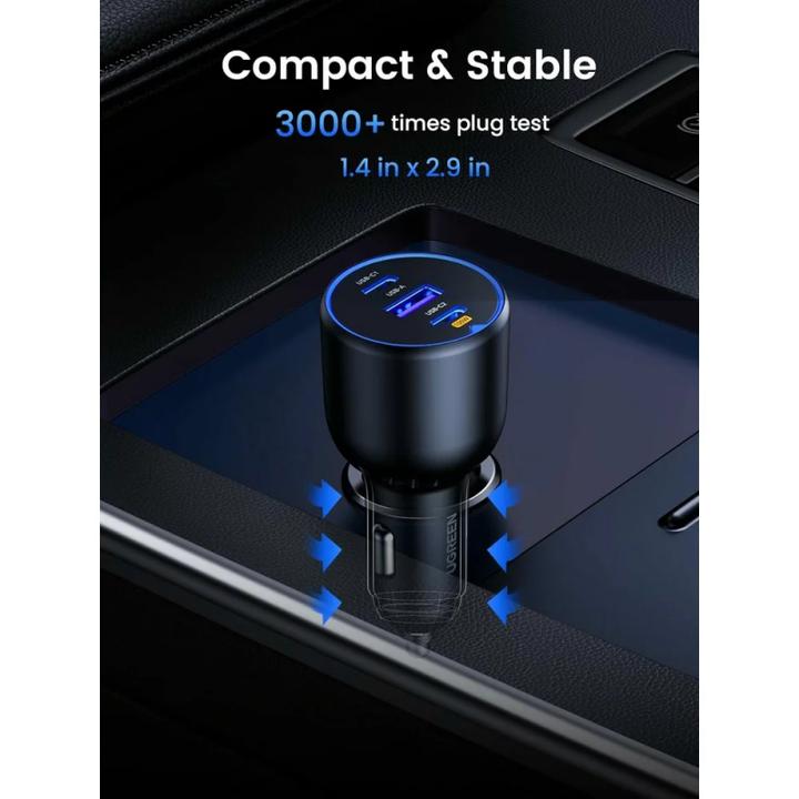 Produktbild Ugreen Fast Car Charger 130W 90413 2xUSB-C PD+USB-A