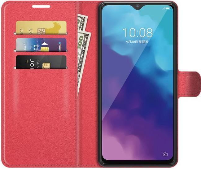 Actual product image MU Classic Litchi Leather Bookcover Series (ZTE Blade V2020 5G, ZTE Blade V30 Vita)