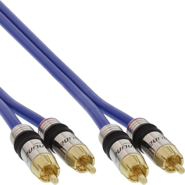 Produktbild InLine Cinch Kabel AUDIO, vergoldete Stecker, 2x Cinch (5 m, Cinch)
