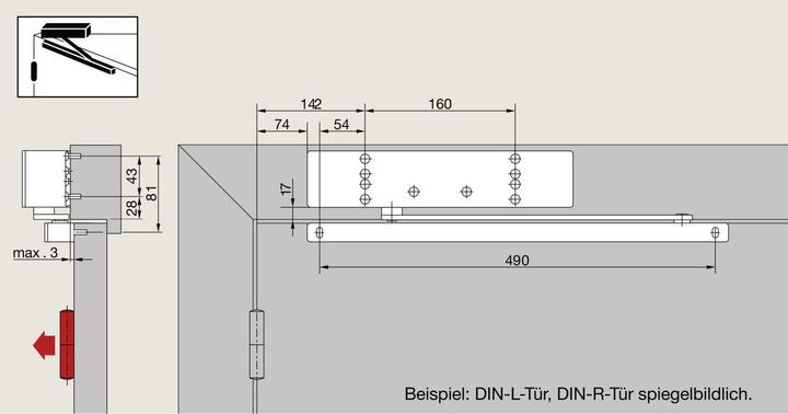 Actual product image Dormakaba Door closer TS 98 XEA G-N | EN 1-6 | with guide rail without hold-open black