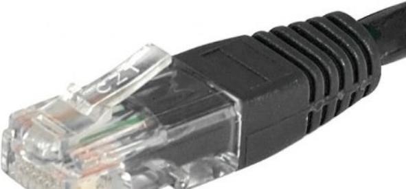 Actual product image Exertis Connect Patch cable U/UTP, unshielded, CAT.6, black, 1.0m (U/UTP, CAT6, 1 m)