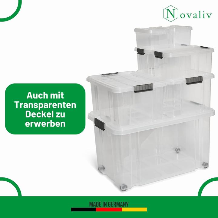 Image du produit Novatool Novaliv 7 tlg Sparset Aufbewahrungsboxen mit Deckel Anthrazit 1x55 L + 2x 15L + 2x 5L + 2x 2L Nestba (55 l)