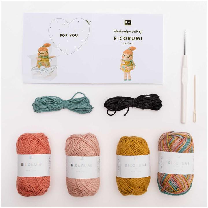 Actual product image Rico Design Crochet Set Creative Ricorumi Crazy Cute Family Girl