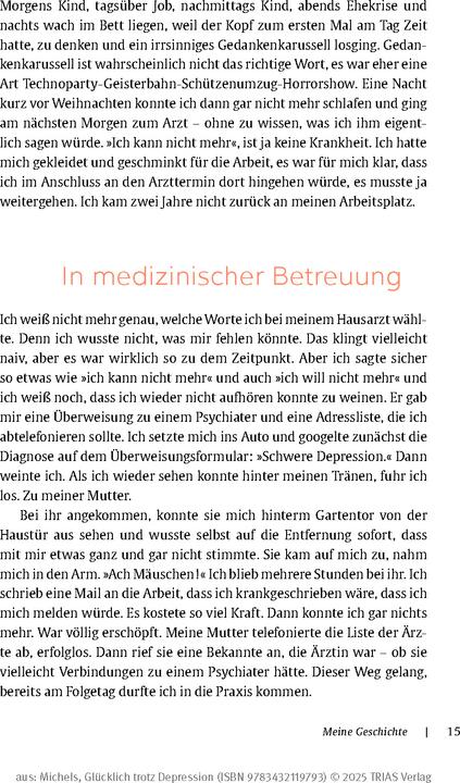 Produktbild Michels:Glücklich trotz Depression (Deutsch, Ulrike Michels, 2025)