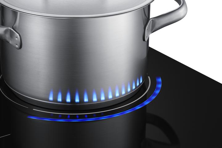Actual product image Samsung NZ64N9777BK/E1 Induction, 60cm, 15 power, Virtual Flame, Ice Blue