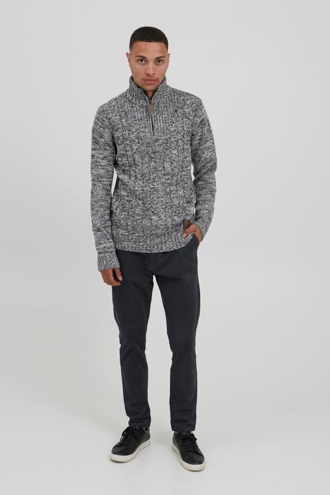 Image du produit Solid Pankraz Pull En Grosse Maille À Col Camionneur Pull-Over Pour Homme 100% Coton Imprimé (M)