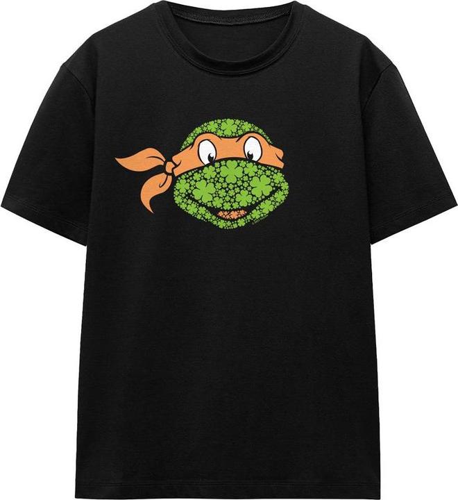 Actual product image Teenage Mutant NT Unisex Adult Michelangelo Clover St Patricks Day T-Shirt (L)