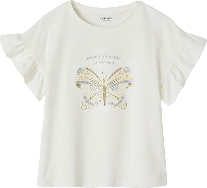 Vertbaudet Mädchen T-Shirt mit Pailletten Oeko-Tex (158)