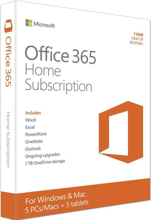Produktbild Microsoft Office 365 Home (1 User, 12 Monate)