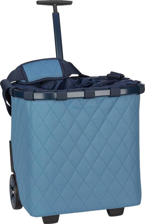 Produktbild reisenthel carrycruiser Frame Rhombus Blue – Tragbarer Einkaufstrolley mit stabilem Aluminiumrahmen