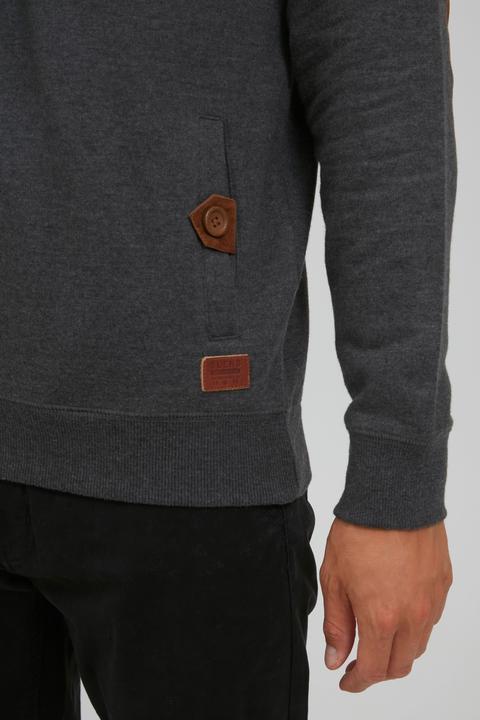 Actual product image Blend Achlias Men's Sweatshirt Sweat Shirt Jumper With High-Neck Buttons And Pockets (XXL)