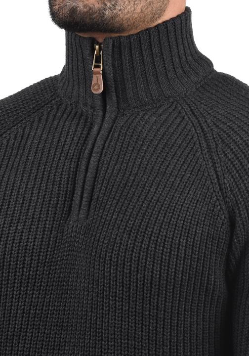 Actual product image Solid Xenox Men's Jumper Chunky Knit Pullover Troyer Made Of 100% Cotton (XL)