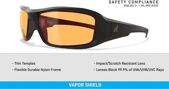 Actual product image Edge Eyewear Schiessbrille HAMEL, Tigers Eye Vapor Shield Lens