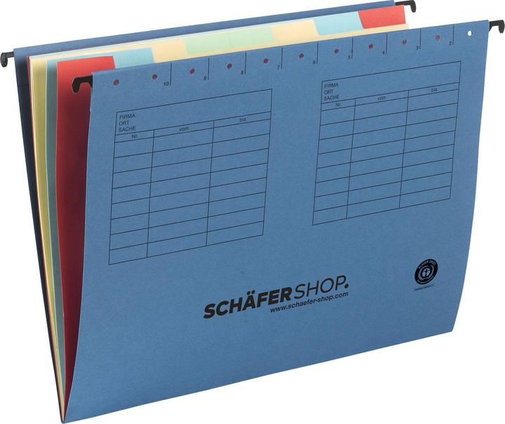 Produktbild Schäfer Shop Fächer-Hängemappe, für Formate bis DIN A4, Karton (A4, 5 x)
