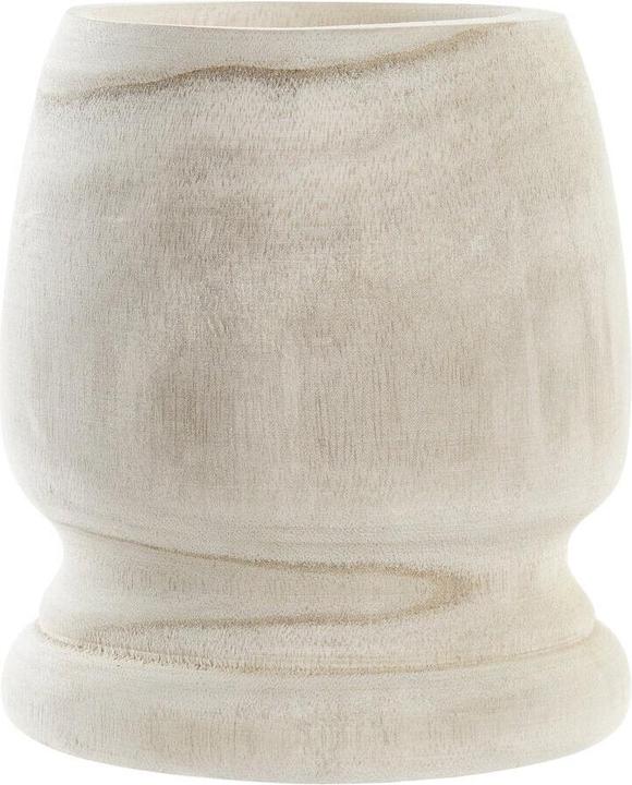 DKD Home Decor Blumentopf Braun natürlich Paulonia-Holz Boho 16 x 16 x 18 cm (2 Stück) (16 cm)