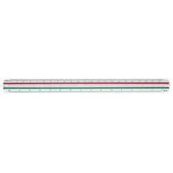 Produktbild Staedtler Dreikant-Massstab Mars 561 98-2BK, weiss aus Kunststoff, farbige Hohlkehlen, geprägte Teilung (33 mm)