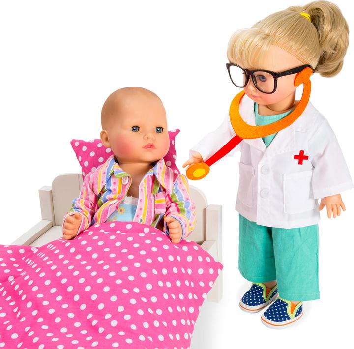 Image du produit Heless Tenue de médecin t.28-35 cm 4 pcs. pantalon, veste, haut et stéthoscope