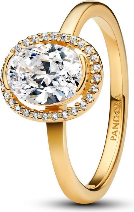 Pandora Oval Sparkling Halo Ring (54)