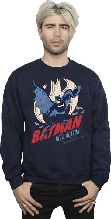Actual product image Mens Batman Into Action Cotton Sweatshirt (XL)