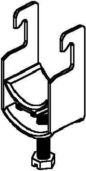 Immagine prodotto Niedax NIE BUK34 Morsetto universale a U per 1 cavo D30-34mm zincato a caldo.