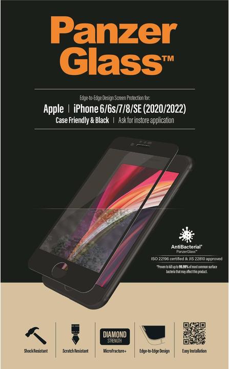 Actual product image PanzerGlass Case Friendly (1 Piece, Apple iPhone 6, Apple iPhone 6s, Apple iPhone 8)