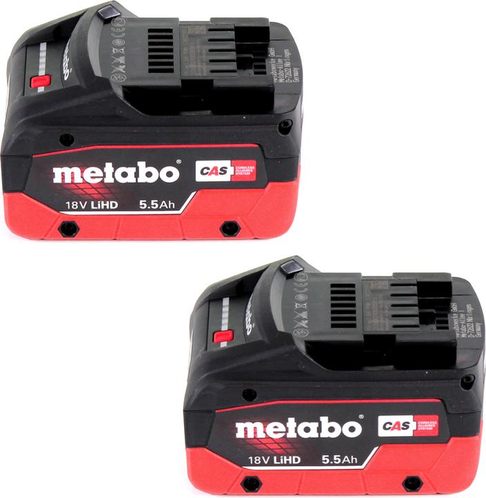 Immagine prodotto Metabo AG 18 Soffiatore a batteria 18 V + 2x batteria LiHD 5,5 Ah + caricatore (Batteria ricaricabile, Aspirafoglie)