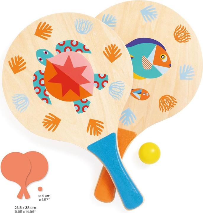 Actual product image Djeco Beach tennis racket set