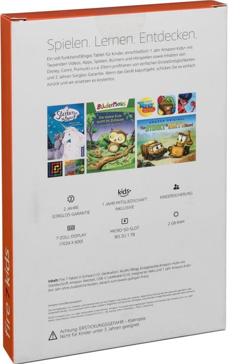 Produktbild Amazon Fire 7 Kids (2022) inkl. Hülle (7", 16 GB, Blau)