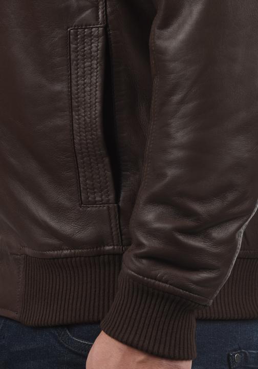 Actual product image Solid Famash Men's Leather Jacket (M)