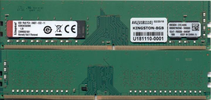 Actual product image Kingston KSM24ES8/8ME (1 x 8GB, 2400 MHz, DDR4-RAM, DIMM)