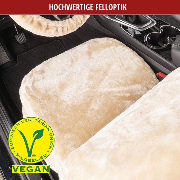 Actual product image Walser Car seat cover "Teddy" - faux fur - beige
