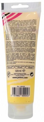 Image du produit Pebeo Decocrème Peinture acrylique mate (Jaune tournesol, 120 ml)