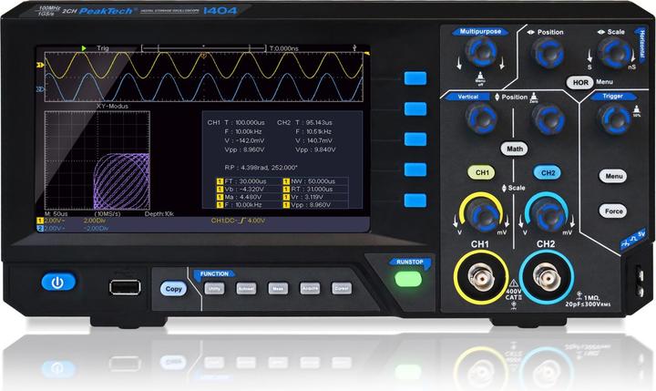 Peaktech P 1404 Digital Speicher Oszilloskop (CAT II 400V)