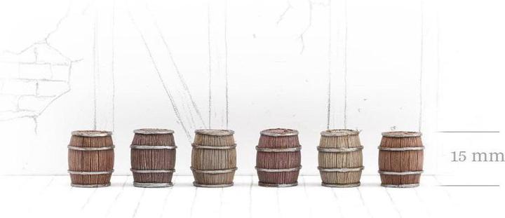 Produktbild Tabletop-Art Zubehör Holzfässer Set 1 - Kleine Fässer 6 Teile