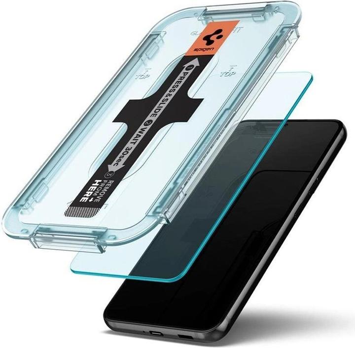 Actual product image Spigen Glas.TR Samsung S901 S22 2szt./2pcs "EZ FIT" AGL04151 szkło hartowane (2 Piece, Samsung Galaxy S22)
