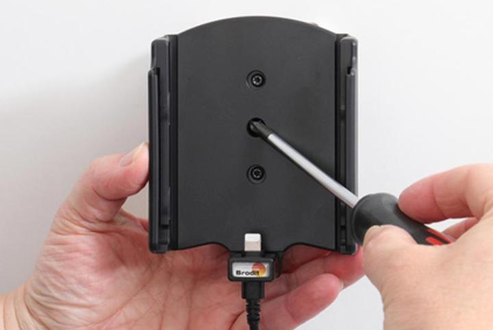 Produktbild Brodit Halter aktiv Apple iPhone 12 Pro Max mit USB-Kabel