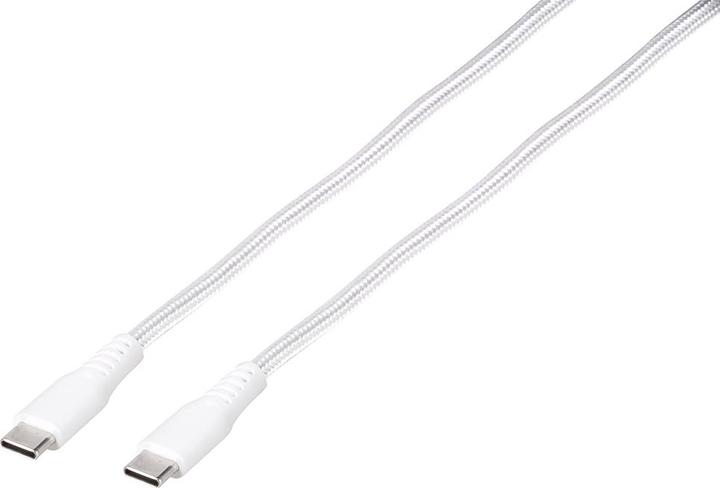 Produktbild Vivanco kabelis USB-C – USB-C LongLife Charging 1,5 m, baltas (62398) (1.50 m, USB 3.2 Gen 2, 60 W)